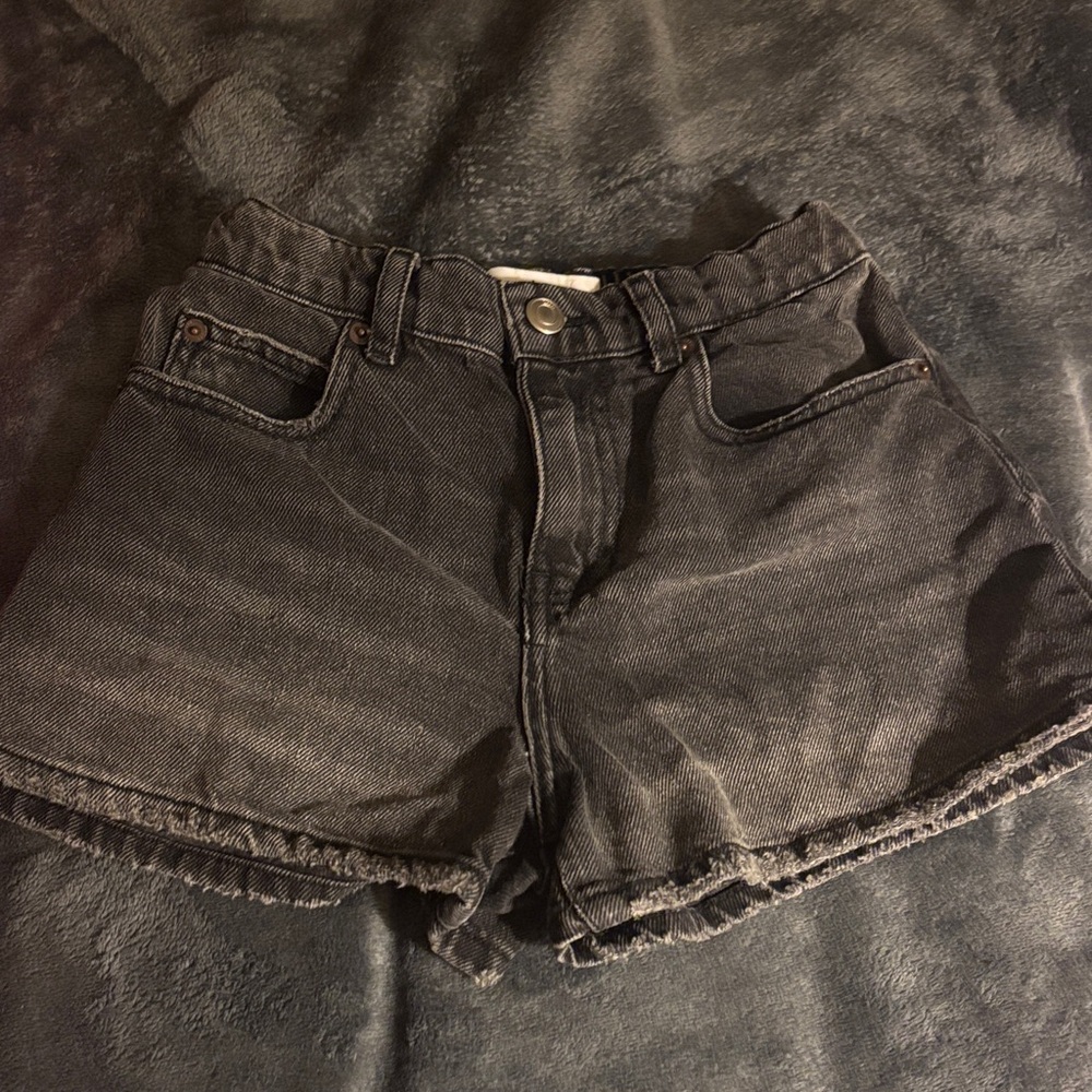 Black Denim Shorts